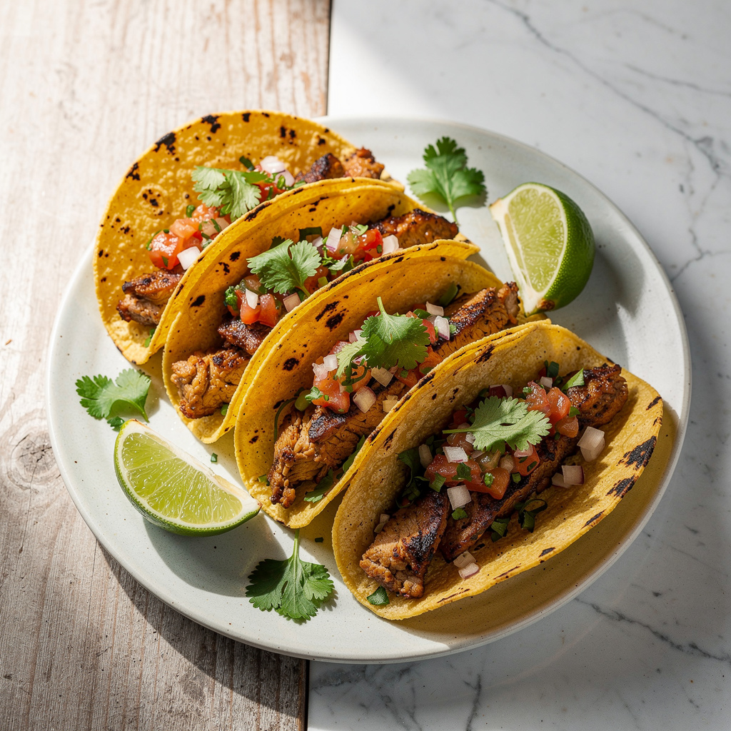 7. Assemble tacos with tortillas