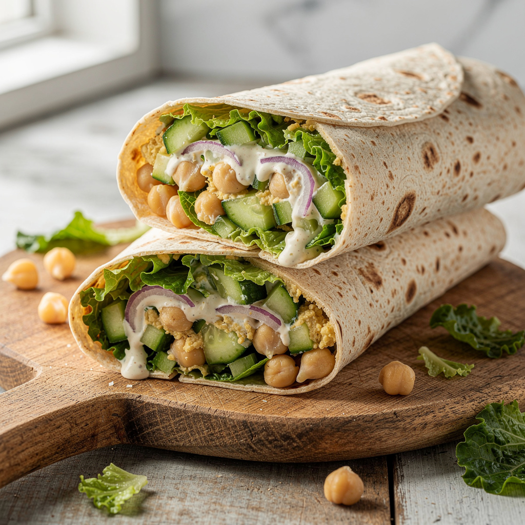 Chickpea Caesar Wrap