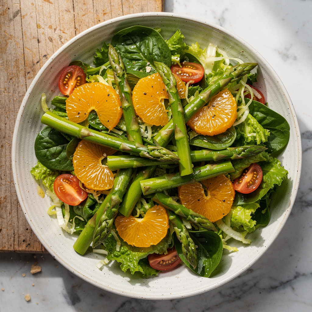Spinach, Asparagus, and Orange Salad