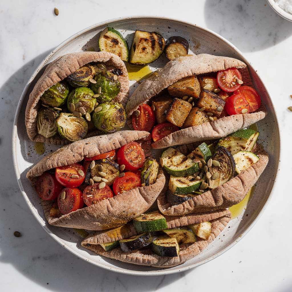 Zaatar Roasted Veggie Pita Pockets