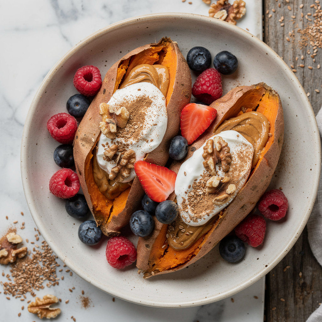 Stuffed Breakfast Sweet Potato