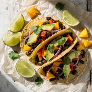 Mango and Black Bean Tacos