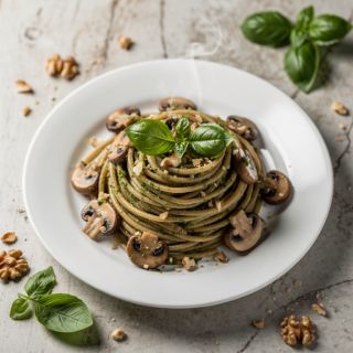 Linguine with Mushroom Pesto