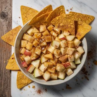 Apple Salsa with Cinnamon Tortilla Chips
