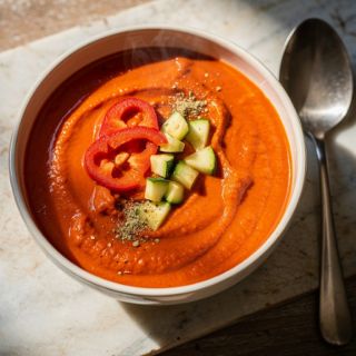 Creamy Coconut Paprika Zucchini Soup