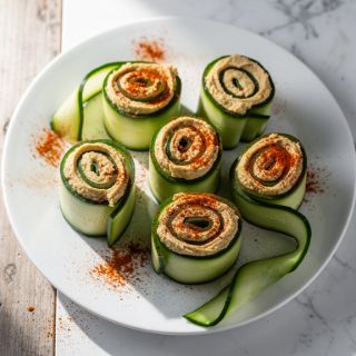 Cucumber-Hummus Rolls